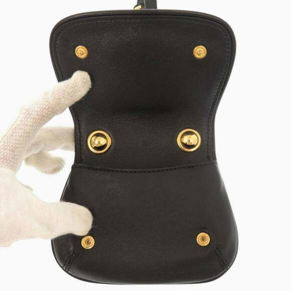 GUCCI Authentic Black Leather Shoulder Bag - Picture 7 of 9